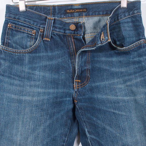 Nudie Jeans ๐ฎ๐น Men's Slim Jim Jeans 30x34 - Orig. Blue Note - Picture 4 of 9